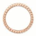 thumbnail image 2 of 925 Sterling Silver Pink Plate Wave Stackable Ring Curved, 2 of 7