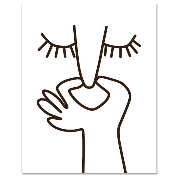 Black and White Decor Bathroom Wall Art Posters - Humorous Toilet Themed 8x10 Inch Canvas Prints Unframed Set of 4 for Modern Minimalistic Funny Signs