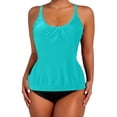 thumbnail image 1 of Nouveau Haut de Tankini à Coins Carrés Imprimé pour Femmes, Maillot de Bain Deux Pièces, 1 of 5