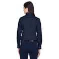 thumbnail image 2 of Harriton Easy Blend Long-Sleeve Twill Shirt with Stain-Release (M500W) Navy, 3XL, 2 of 3
