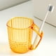 thumbnail image 5 of Vaso transparente para cepillo de dientes • Diseño de cristal imitado • Organizador de baño de 2 paquetes para hogar y viajes, 5 of 6
