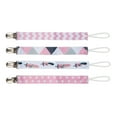 thumbnail image 4 of 4pcs Dummy Clip Girls,Silicone Dummy Clip Dummy Clip ,Baby Pacifier Clip Chain Printing Cotton Strap Soother Nipple Holder For Infant Child Set For Most Toys And Pacifiers [06], 4 of 8