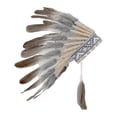 thumbnail image 3 of Tocado indio de plumas, sombrero indio para cosplay, espectáculo, disfraz, Halloween, 3 of 9