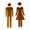 Gold, variant on Sunxin Wall Stickers 3D Mirror Sticker Funny Wc Toilet Door Entrance Sign Men Women Bathroom Diy Wall, 1 Pc Mirror Sticker