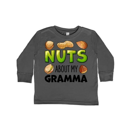 

Inktastic Nuts About My Gramma Peanut Almond Pistachio Gift Toddler Boy or Toddler Girl Long Sleeve T-Shirt