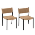 thumbnail image 6 of JOIVI 2-Piece Stackable Outdoor Patio Chairs Set, Hand-Woven PE Rattan Wicker Dining Chairs, No Assembly, Space-Saving for Patio & Balcony, 6 of 7