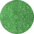 thumbnail image 1 of Ahgly Company Indoor Round Persian Emerald Green Traditional Area Rugs, 5' Round, 1 of 4
