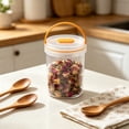 thumbnail image 6 of Round Airtight Food Storage Containers with Portable Handle, Leakproof Kitchen Pantry Jars for, Snacks and Flour, Travel Friendly Storage, AKLJWH, 6 of 6