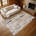 thumbnail image 7 of Addison Rugs Mayfield Premium Machine Washable Transitional Stripes Taupe Rectangle Rug, 10' X 14' Machine Washable Transitional Stripes Taupe Oversized Sherpa Throw Blanket, 7 of 7
