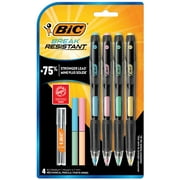 BIC Break-Resistant Mechanical Pencils with Erasers, No. 2 Lead (0.7mm), Black, 4-Count