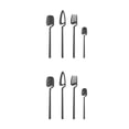 thumbnail image 4 of Cateissary Juego de cubiertos pulidos de acero inoxidable, tenedores, vajilla de postre para el hogar, vajilla, elementos esenciales de cocina, Type3 NO3, 4 of 6