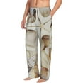 thumbnail image 6 of Sigee Starfishes On Seashells print Men's Pajama Pants Lounge Sleep Bottoms with Elastic Waistband and Pockets-X-Large, 6 of 6