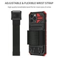 thumbnail image 2 of Dteck iPhone 12 Pro Max Case with Detachable Wrist Band Strap, 360 Rotating Sports Running Armband Kickstand Rugged Case for iPhone 12 Pro Max, Red, 2 of 15
