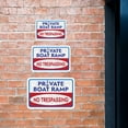 thumbnail image 3 of Classic Framed Plus Private Boat Ramp No Trespassing Wall or Door Sign | Marina Quayside Signage - Large, 3 of 8