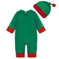 thumbnail image 3 of SYNPOS Newborn Baby Santa Claus Outfits Toddler Boys Girls Christmas Cosplay Romper Bodysuit + Xmas Cap Hat 0-18 Months, 3 of 10