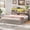 Gray, variant on Farmhouse Full Size Bed Frame with Lift Up Storage, Hidden Bookcase Headboard, LED Lights & Charging Station - No Box Spring Needed, Brown
