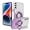 Purple, variant on Compatible with Samsung Galaxy S21 Case Glitter with Magnetic Stand Pink,Phone Samsung S21 Case Silicone Transparent Support Wireless Charging Shockproof Luxury Protective Cover (Silver)