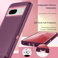 thumbnail image 5 of I-HONVA Compatible with iPhone Xs Max Case,3-Layer Military Grade Drop Protection Anti-Slip Bumper Rugged Shockproof Dustproof Protection Phone Case,Purple Pink, 5 of 7