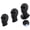 Black Mixed Sizes, variant on 3 Pcs Ice Silk Balaclava, Cooling Sun Protection Mesh Face Mask for Cycling, Motorcycle & Ski