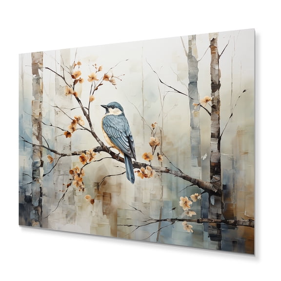Designart "Birch Woods Ethereal gracefulness III" Animals Metal Wall Decor