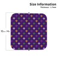 thumbnail image 2 of Kdxio Purple Mardi Gras Funny Coasters,4 Pcs Leather Coasters,Housewarming Gifts,Protect Furniture from Water Marks Scratch and Damage, 2 of 8