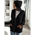thumbnail image 3 of REDHOTYPE Women's Button Long Sleeve Brushed Jacket Coats with Pockets, 3 of 8