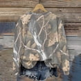 thumbnail image 4 of Women's Camo Sweatshirts Long Sleeve Maple Leaf Pullover Sweatshirt Trendy Fashion Crewneck Shirts Fall Tops, 3XL Gray, 4 of 7