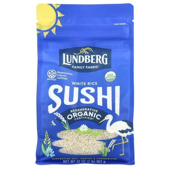 Lundberg, Organic California Sushi Gourmet Rice, 32 oz Pack of 3