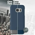 thumbnail image 3 of Galaxy S7 Belt Clip Case, Encased (SlimShield Series) Hybrid Cover w/ Secure-fit Holster (2pc set) (Deep Blue), 3 of 6