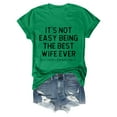 thumbnail image 3 of Women Fashion Casual Solid Cute Printed Round Neck Short Sleeve Shirt Top Stripped Short Sleeve Shirt Women Sleeve T Womens Striped Tee Light Long Sleeve Women Athletic Shirts Women Summer Medium, 3 of 3