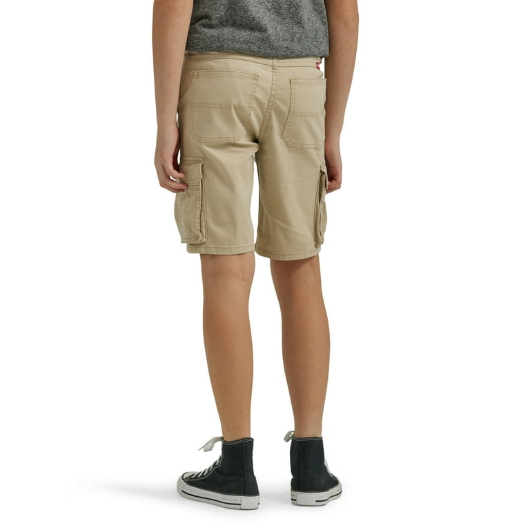 Wrangler Boy s Straight Fit Cargo Short with Stretch and Adjust to Fit Waistband Sizes 4 18 Husky Walmart