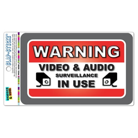 Warning Video And Audio Surveillance In Use SLAP-STICKZ(TM) Automotive Car Window Locker Bumper