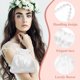 thumbnail image 4 of Bolsa de dinero de boda nupcial satinada bolsa de boda nupcial blanca bolsa de regalo de satén de boda bolsa decorada con flores de satén con perla, bolsa de muñeca de boda nupcial, 4 of 5