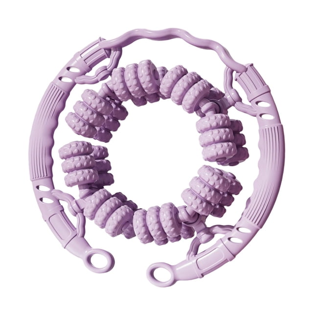 Lipstore Pince de Jambe Circulaire, Rouleau de Massage, 48 Roues, Outil de Massage Portable à Main Violet