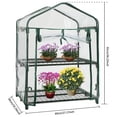 thumbnail image 3 of Cubierta de invernadero de jardín Planta de crecimiento de flores Casa de retención de calor Cubierta impermeable de PVC transparente, 2 niveles Inevent HA6348-01B, 3 of 6