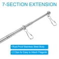 thumbnail image 4 of Uxcell Telescopic Handheld Flagpoles 5 Feet Portable Pole 7 Sections Black, 4 of 6