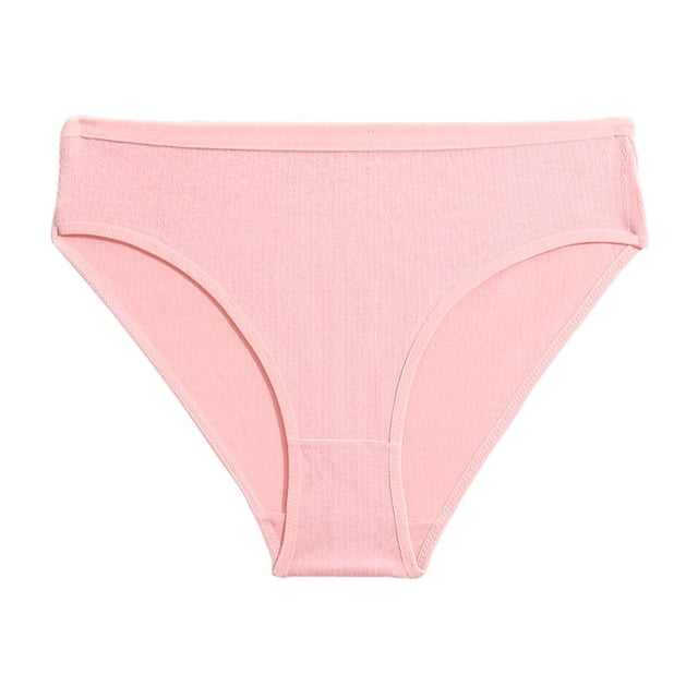 Gibobby Pantaleta Corte Frances de Algodón Ropa interior Sexy de cintura alta para mujer, ropa interior, bragas de algodón para mujer(Rosa,XL)