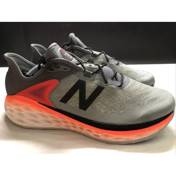 New Balance Fresh Foam More V2 Trail Running Shoes Mens Sz 12 Gray Volt Orange