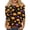 Orange #124, variant on Halloween Womens Shirts Funny 3/4 Sleeve Pullover Horror Pumpkin Bat Printed Tops Spooky Round Neck T Shirts Holiday Three Quarter Length Blouses, XL