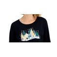 thumbnail image 2 of Karen Scott Women's Long Sleeve Holiday Top Black Size Large, 2 of 3