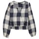 thumbnail image 1 of Sanctuary Clothing Blusa a cuadros para mujer, azul, pequeña, 1 of 1
