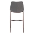 thumbnail image 4 of Magnus Barstool Slate Gray & Walnut Barstool, Modern Style, Plush and durable faux leather fabric, Plywood, Indoor Bar, 4 of 5