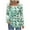 Green, variant on Enjoytime Button Down Shirts for Women Floral Printed Round Neck Long Sleeve Dressy Casual Tops Fall Winter Trendy Work Shirts Wine L