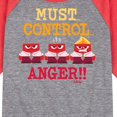 thumbnail image 3 of Inside Out - Must Control Anger -Toddler And Youth Raglan Graphic T-Shirt, 3 of 6