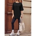 thumbnail image 5 of Womens T Shirts Summer Crewneck Short Sleeve Loose Fit Basic Tee Tops Workout Clothes, 5 of 5