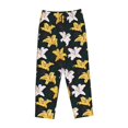 thumbnail image 4 of Xecao Lilies Flowers Women's Straight Lounge Pajama Pants: The Epitome of Relaxed Sleepwear, 4 of 9