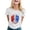 White, variant on Conairie Womens 250 Anniversary USA Shirt Letter Print Crew Neck Patriotic 1776-2026 July 4th T-Shirts Casual Short Sleeve Basic Blouses Vacation Clothes Army Green L