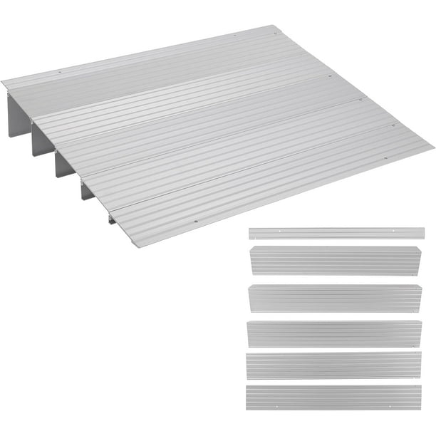 Rampas para Umbrales de Puertas, Rampa de Entrada de 5" de Alto, Rampa Umbral de Aluminio con Capacidad de 700 lb