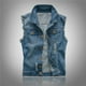 thumbnail image 1 of pstuiky Camisetas sin mangas para hombre, Chaqueta vaquera informal de moda con solapa y sin mangas de color liso para hombre Chaleco de hombre xxl, 1 of 9