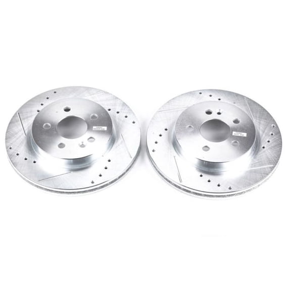 Power Stop EBR626XPR Evolution Drilled & Slotted Rotors -Front
